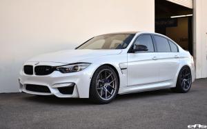 2018 BMW M3 Sedan Alpine White ZCP by EAS on Titan7 Wheels